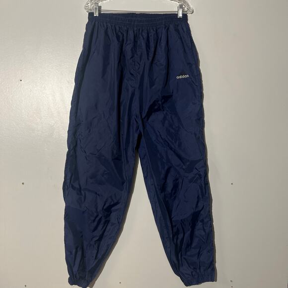 Vintage Adidas Windbreaker Blue Outerwear Track Warm Up Pants Men’s Size Large - Picture 1 of 7
